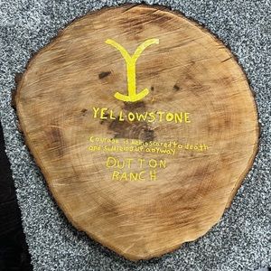 Wooden Yellowstone sign